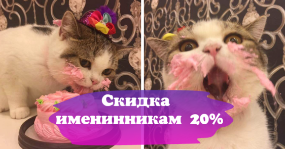 Скидка именинникам 20%